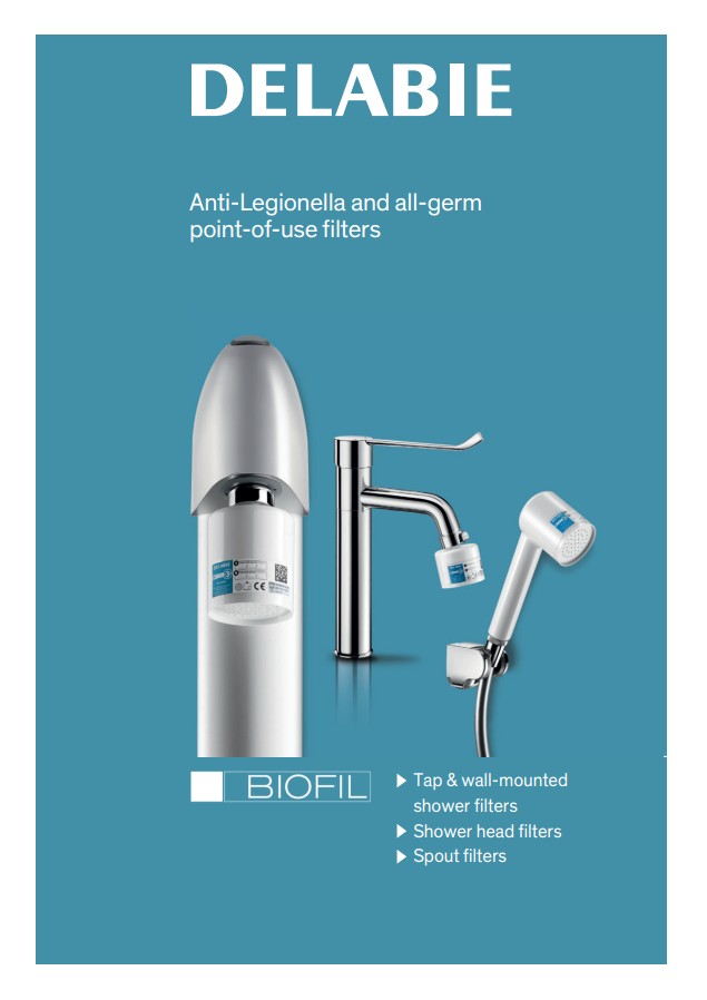 DELABIE BIOFIL Terminal Water Filters | Anti-Legionella protection for Healthcare Facilities